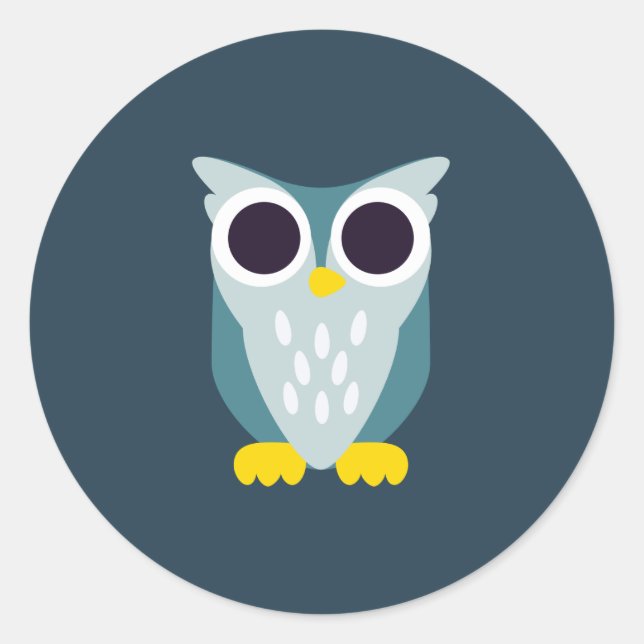 Adesivo Redondo Henry the Owl (Frente)