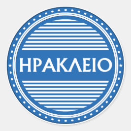 Adesivo Redondo Heraklion City Pride Emblem – Greek Identity