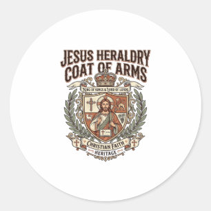 Adesivo Redondo Heráldica de Jesus Brasão de Armas Jesus Heráldica