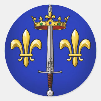 Adesivo Redondo Heraldry de Joan of Arc Jeanne d'Arc