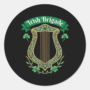 Adesivo Redondo Herança da Brigada Celta da Irlanda