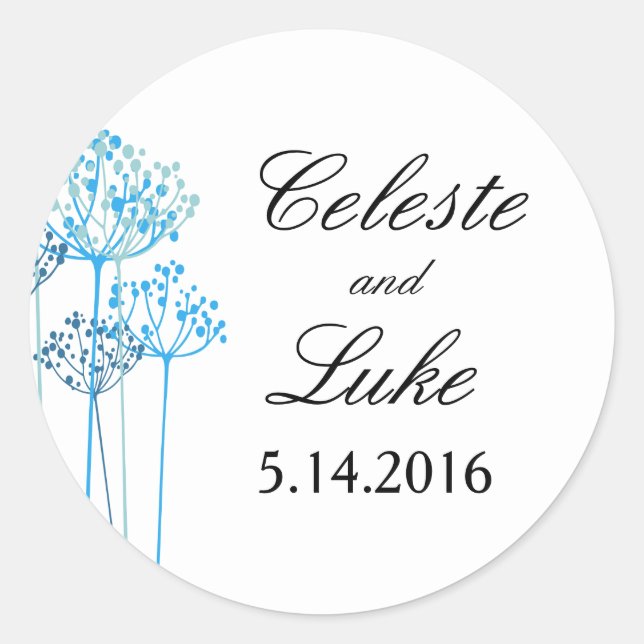 Adesivo Redondo Herbal Rhapsody Wedding (Frente)