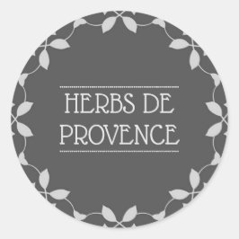 Adesivo Redondo Herbes De Provence Spice Jar Label