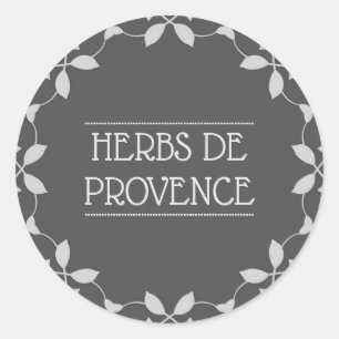 Adesivo Redondo Herbes De Provence Spice Jar Label