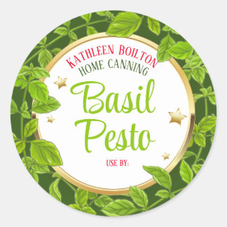 Adesivo Redondo Herbos basil pesto astros italianos
