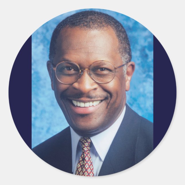 Adesivo Redondo Herman Cain (Frente)