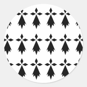 Adesivo Redondo hermine bandeira Bretanha