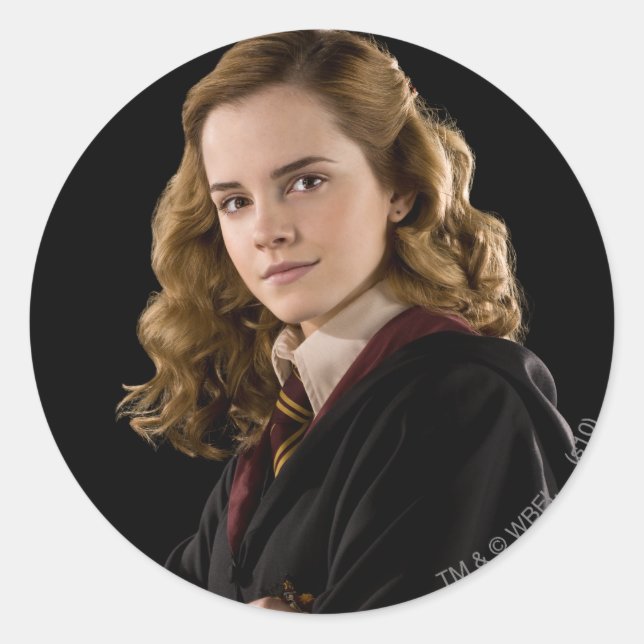 Adesivo Redondo Hermione Granger Scholarly (Frente)