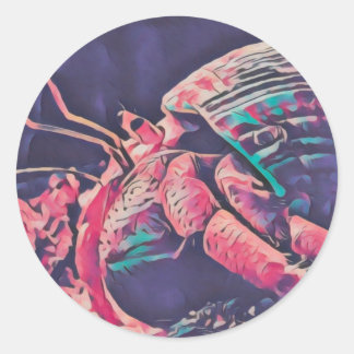 Adesivo Redondo Hermit Crab Sticker