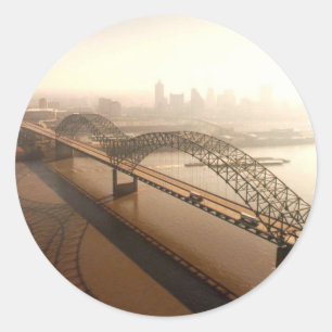 Adesivo Redondo Hernando de Soto Ponte em Memphis