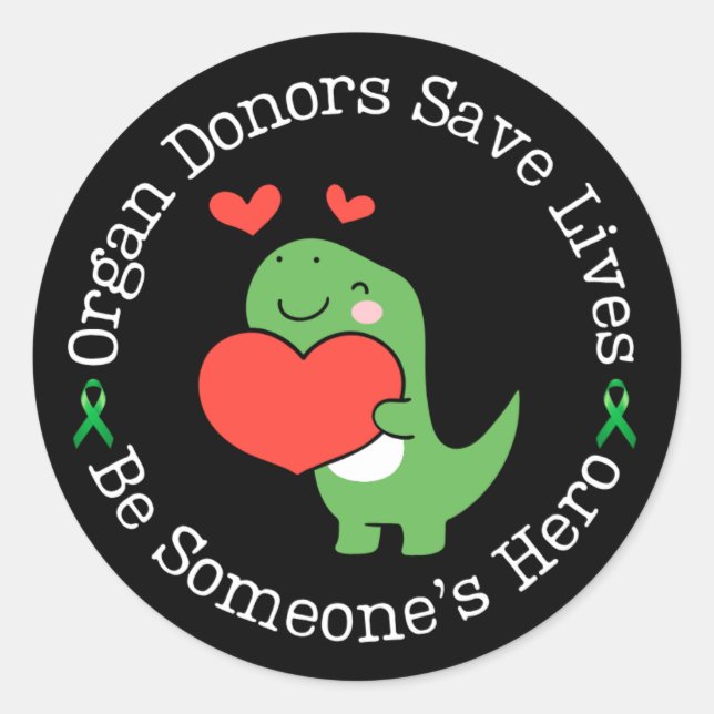 Adesivo Redondo Hero Donor Organ Donor Awareness (Frente)
