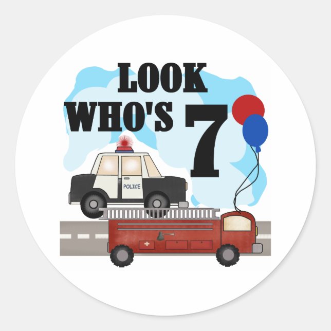 Adesivo Redondo Heroes 7 de Aniversário do Dia a Dia (Frente)