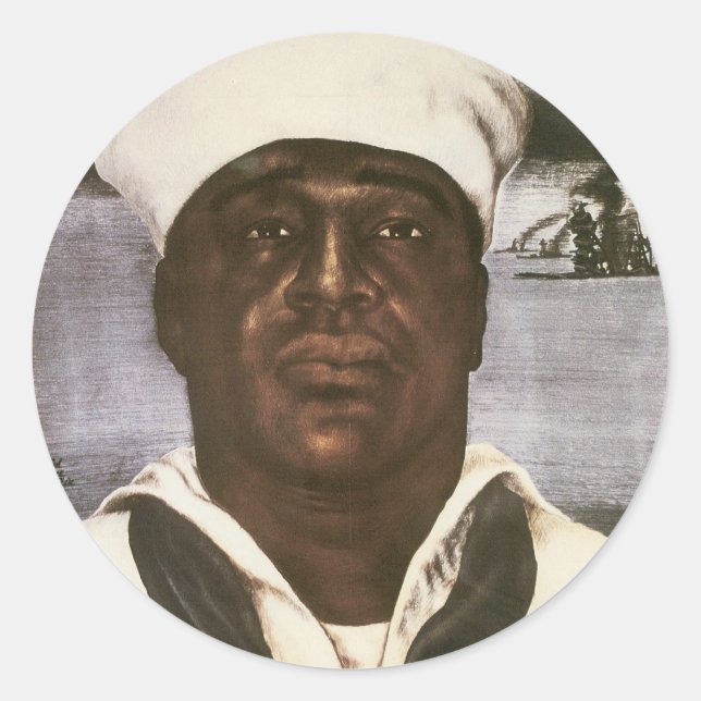 Adesivo Redondo Herói da Segunda Guerra Mundial (Frente)