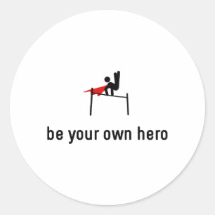 Adesivo Redondo Herói Horizontal do Bar da Ginástica