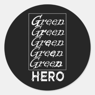 Adesivo Redondo Herói Verde - Para Proteção Ambiental, Para A