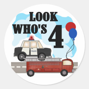 Adesivo Redondo Heróis do Dia 4