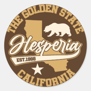 Adesivo Redondo Hesperia, Califórnia