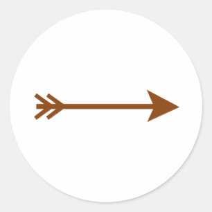 Adesivo Redondo Hetero Arrow Brown O MUSEUM Zazzle Oferece