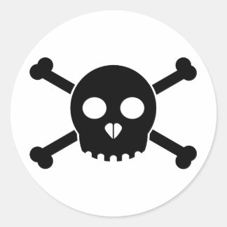 Adesivo Redondo Hetero Black Deth's Head Sticker