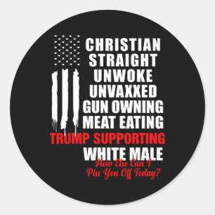 Adesivo Redondo Hetero Branco Cristão Unwoage América Fl