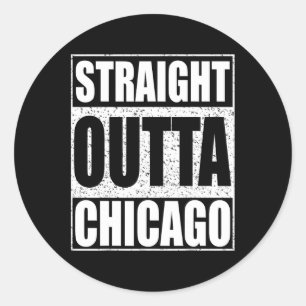 Adesivo Redondo Hetero Out Chicago Estado do Illinois