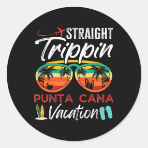 Adesivo Redondo Hetero Trippin Punta Cana Casais Vacinação da Famí