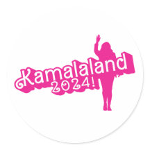 "Hi Kamala" - Round Sticker (sem slogan)