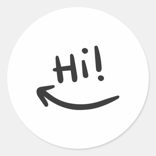 Adesivo Redondo Hi smiling (Frente)