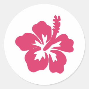 Adesivo Redondo Hibiscus
