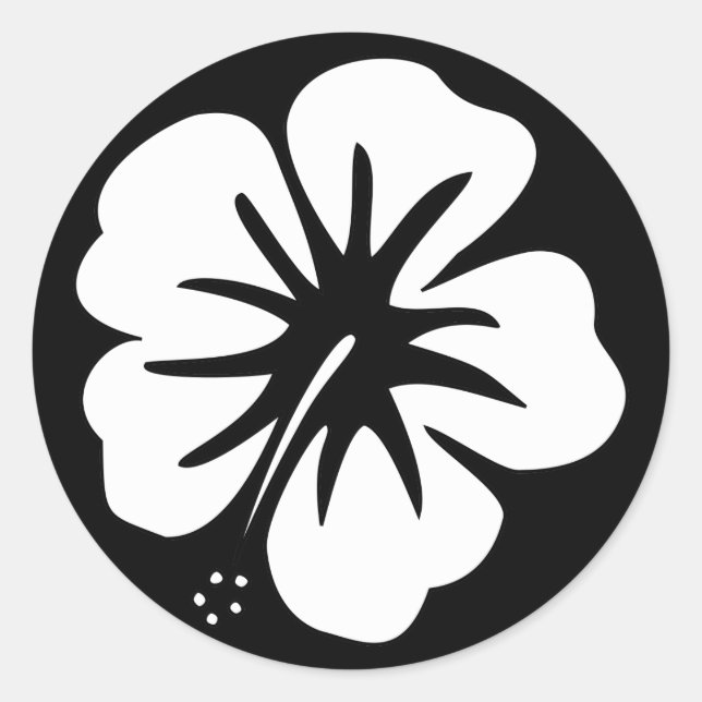 Adesivo Redondo Hibiscus Modelo (Frente)