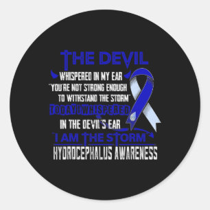 Adesivo Redondo Hidrocefalia Consciência Eu sou o Diabo das Tempes