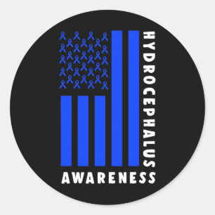 Adesivo Redondo Hidrocefalia Sobrevivente Indica Guerreiro