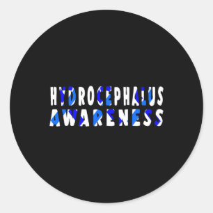 Adesivo Redondo Hidrocephalus Survivor Research Awarness Warrior