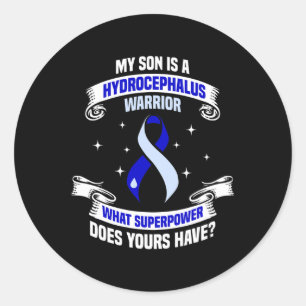 Adesivo Redondo Hidrocephalus Survivor Son Power Warrior