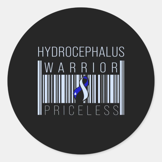 Adesivo Redondo Hidrocephalus Survivus Price Awarness Guerreiro (Frente)
