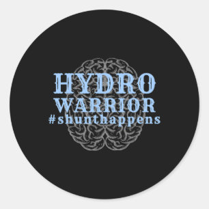 Adesivo Redondo Hidrocephalus Walk Hydro Warrior Shunt Happens