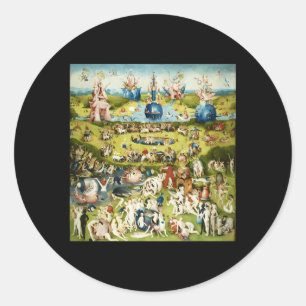 Adesivo Redondo Hieronymus Bosch O Jardim Das Delícias Ehly