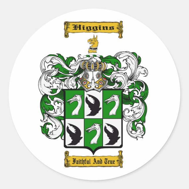 Adesivo Redondo Higgins (inglês) (Frente)