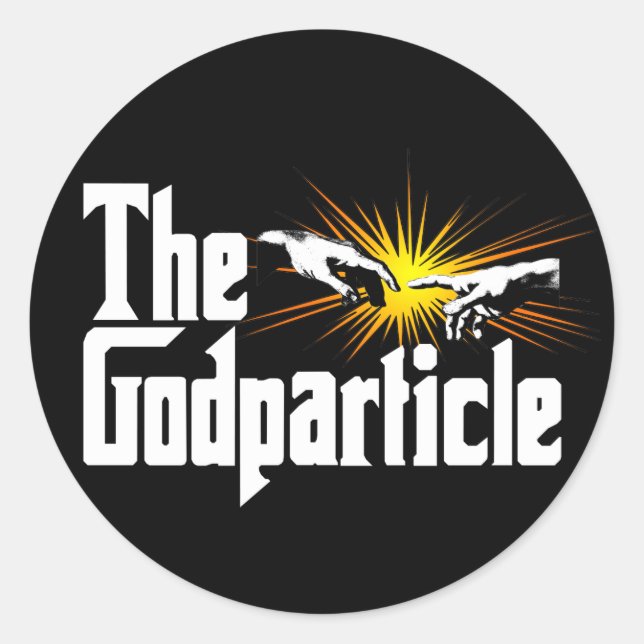 Adesivo Redondo Higgs Boson The Godparton - Nerd Engraçado De Físi (Frente)