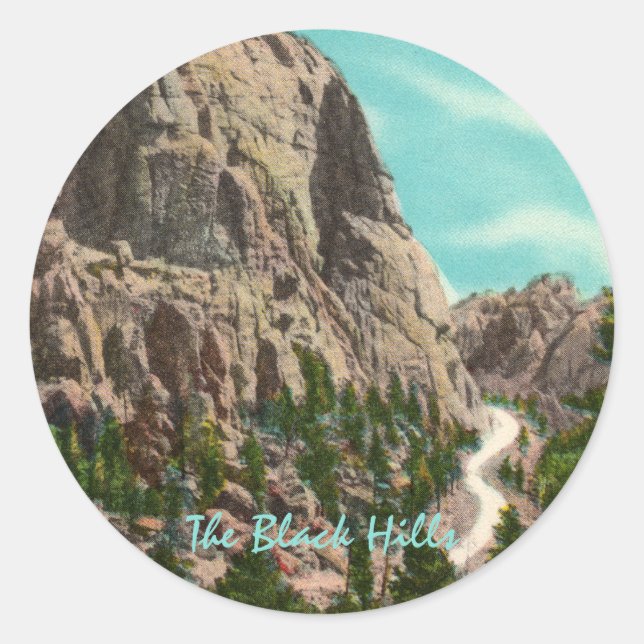 Adesivo Redondo Highway to Mt. Rushmore Stickers (Frente)