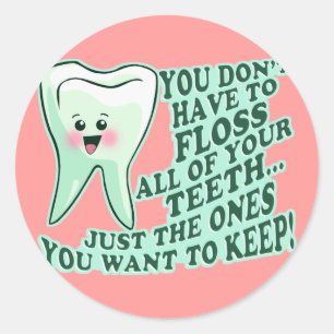 Adesivo Redondo Higienista dental do dentista