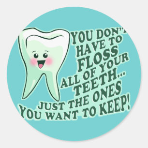 Adesivo Redondo Higienista dental do dentista