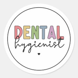 Adesivo Redondo Higienista Dental RDH Registrada Higienista Dental