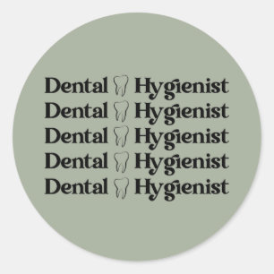 Adesivo Redondo Higienista dentária   Dentista RDH Dentist Dental 