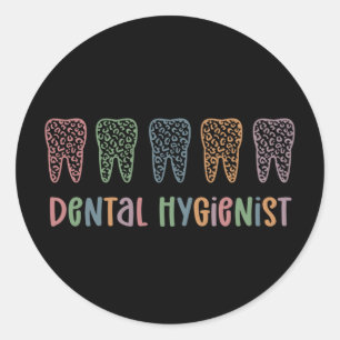 Adesivo Redondo Higienista dentária Dentista RDH Dentist Deth Le