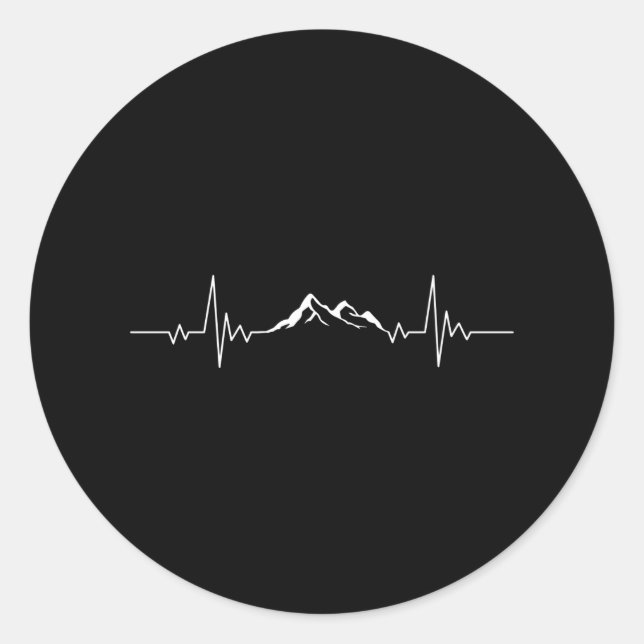 Adesivo Redondo Hikers de Caminhoneiro Engraçado da MONTANHA (Frente)