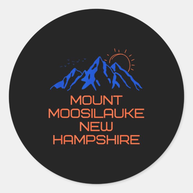 Adesivo Redondo Hiking Mount Moosilauke New Hampshire Mountain Cli (Frente)