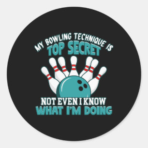 Adesivo Redondo Hilariler Bowler Piada Humor Funny Boliche Desi