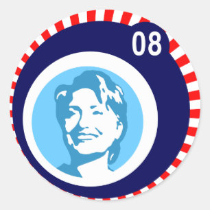 Adesivo Redondo hillary clinton : blue bubbles :