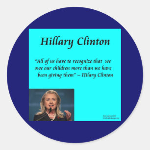 Adesivo Redondo Hillary Crianças "Para as Crianças" Citação